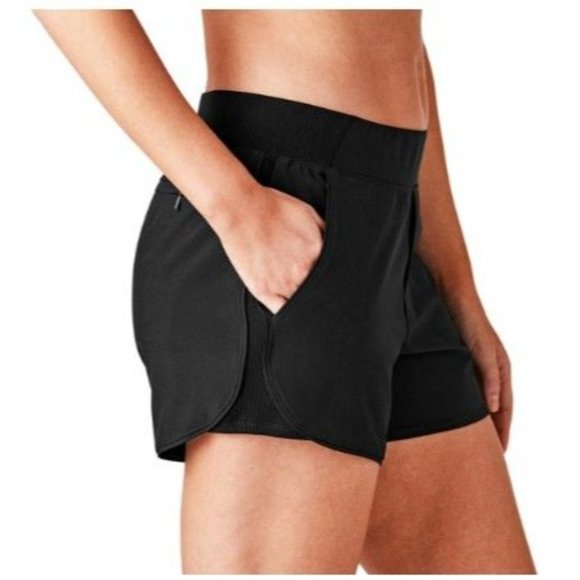 Member's Mark Women's Active Woven Rib Running Shorts Black Size XXL - Picture 2 of 12